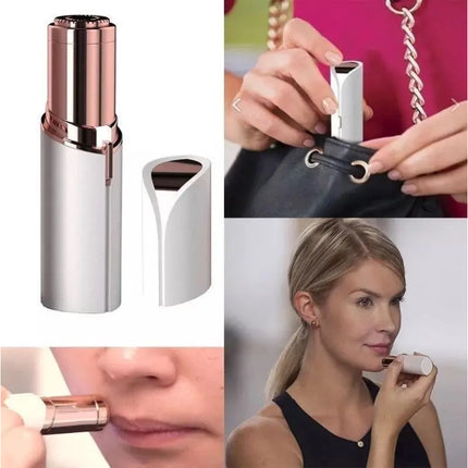 Removedor De Vello Facial Femenino Rasurador Usb Blanco