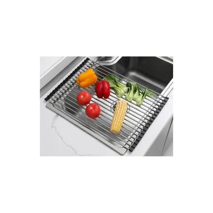 Escurridor De Platos Frutas Verduras Plegable Medidas 52x34 Gris