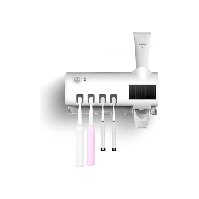 Dispensador De Pasta Dental Esterilizador De Cepillos Blanco
