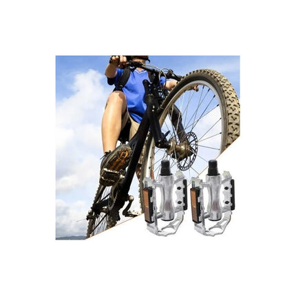 Pedales De Bicicleta Aluminio Pedal Bici Metal Grises X2 Gris