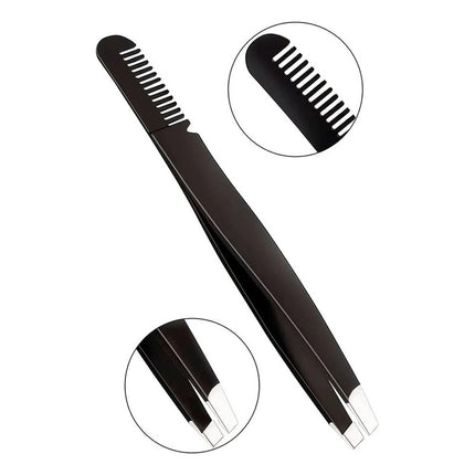 Pinza De Cejas Con Peine De Metal V
