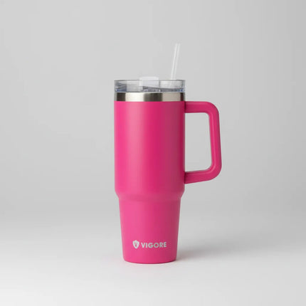 Vaso Térmico Vigore Con Tapa Y Sorbito Fucsia 900ml Fucsia