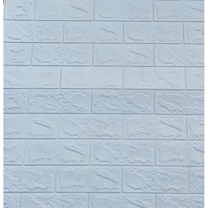 Revestimiento Ladrillo Pared Adhesivo  3mm Celeste X10