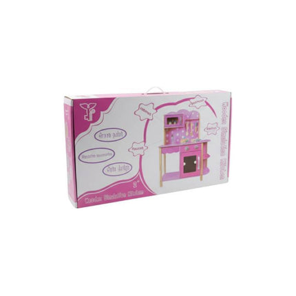 Cocina De Madera Con Accesorios Juguete Cgf01025 Rosado