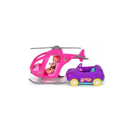 Muñeca Con Helicoptero Y Auto Ty372957 V