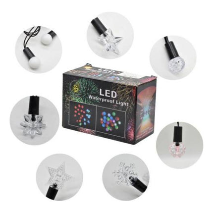Luz De Navidad Led Multicolor Con Formas 4.5m X