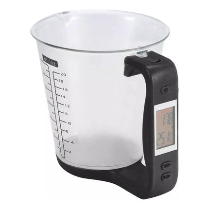 Taza Medidora Digital Con Termómetro 600 Ml Cocina De Pilas V