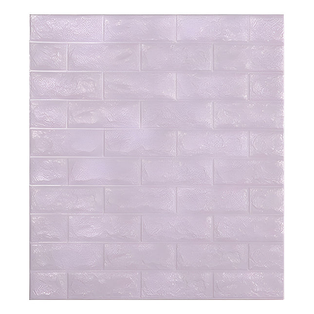 Revestimiento Ladrillo Pared Adhesivo  3mm Lila X10
