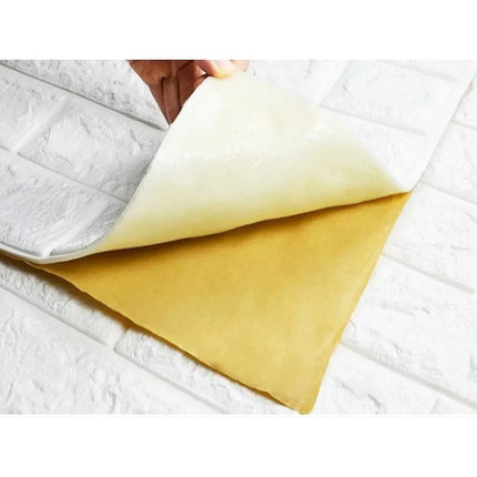 Ladrillo  Pared Autoadhesiva 70x77cm Blanco X10