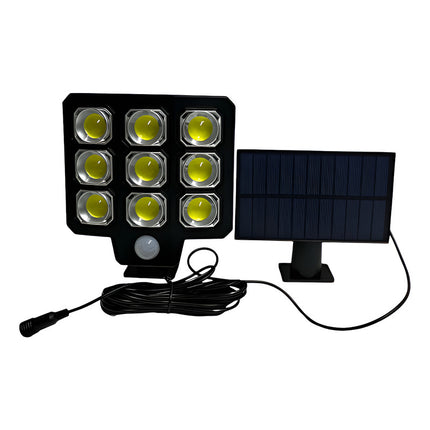Luz Solar  Con 9 Led + Panel Solar Individual Negro