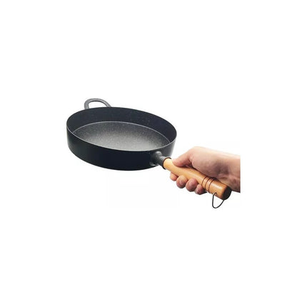 Disco Sarten Alto Cocina Fuego Leña Acero Con Mango  Negro