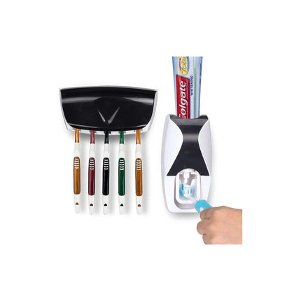 Dispensador De  Pasta Dientes Y  Porta Cepillo