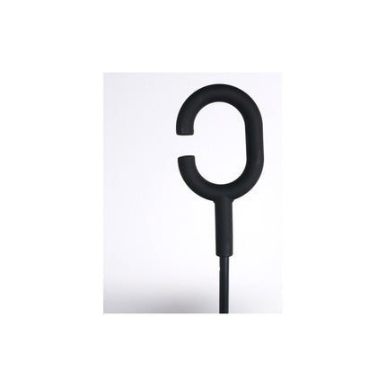 Paraguas De Tela Doble Invertido 60cm Mango C Color Negro Negro