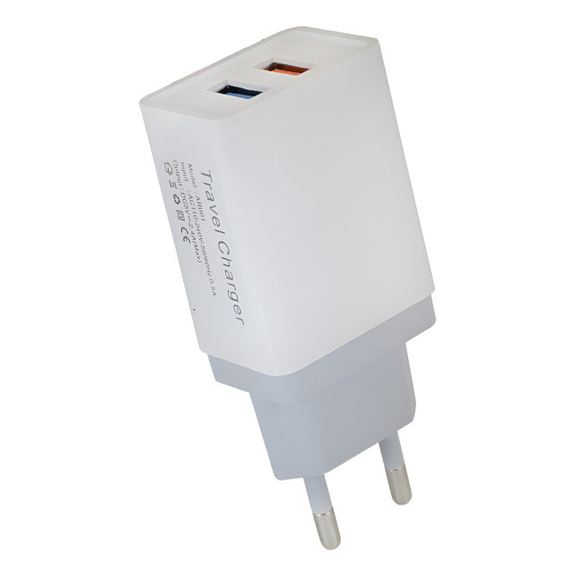 Cargador Usb Adaptador 2 Usb 220v 3.0a Negro