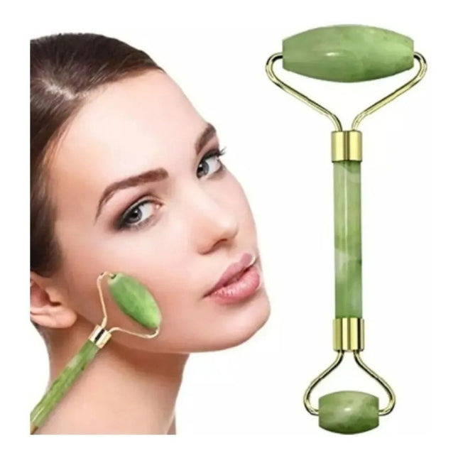 Rodillo Masajeador Facial Cara Anti Estress Arrugas Jade