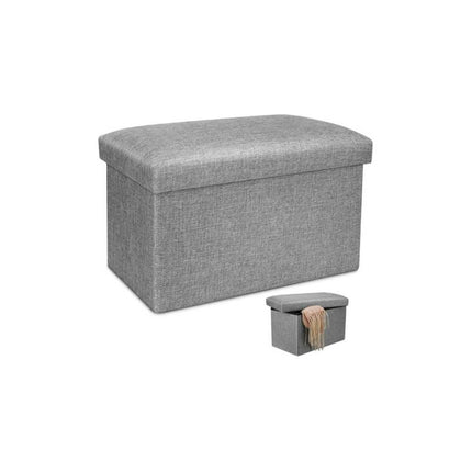 Banco Baul Puff Plegable  40x25x25cm. Chw03253/4/5 Gris