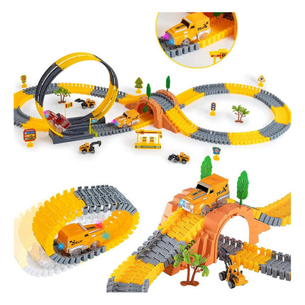 Pista Flex Construcción Con Luz - 181 Pcs X