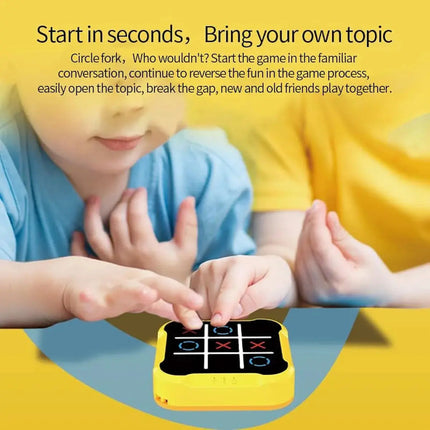 Juego De Tic Tac Toe, Máquina De Juego Educativo Amarillo Y Negro