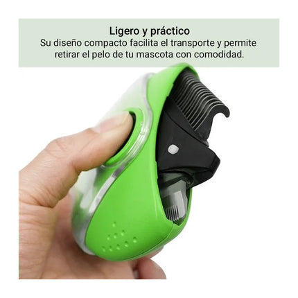 Cepillo 3 En 1 Para Mascotas Con Cabezal Giratorio Verde Verde