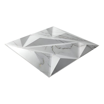Revestimiento De Pared 3d Símil Mármol Oscuro 50 X 50 Cm Rayas Mármol