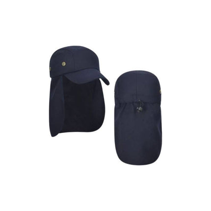 Gorro Con Visera Y Tapa Nuca Azul 1