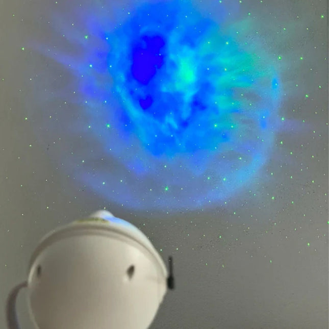 Astronauta Sentado Proyector Nebulosa Blanco