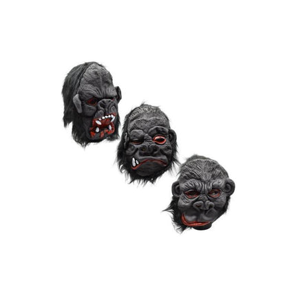 Mascara Halloween Gorilla Goma Y Pelaje Artificial. X