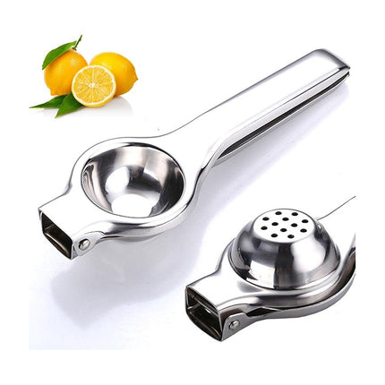 Exprimidor Manual De Lima Limon Citricos Acero Inoxidable Plateado