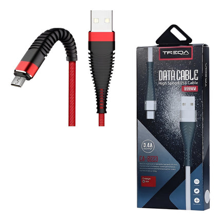 Cable Usb V8-micro Usb Malla Super Reforzado Treqa 1 M 3.4a Varios
