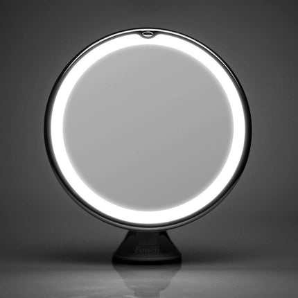 Espejo Con Aumento Y Luz Con Base A Pila  Blanco