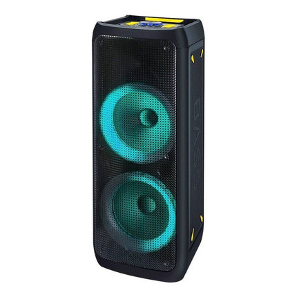 Parlante Caja Activa 2 X 10  Con Bluetooth Led Negro