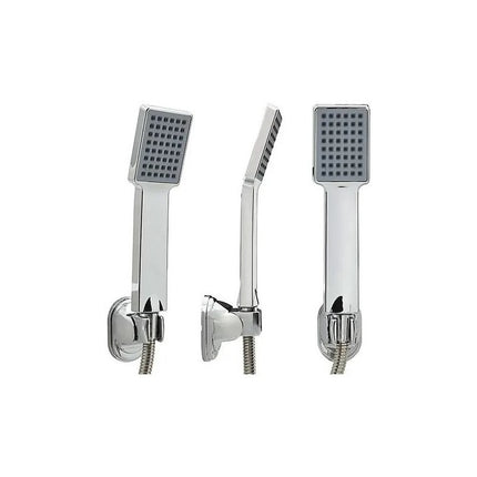 Kit Completo De Ducha Teléfono Mediano Duchero De Calidad Plateado