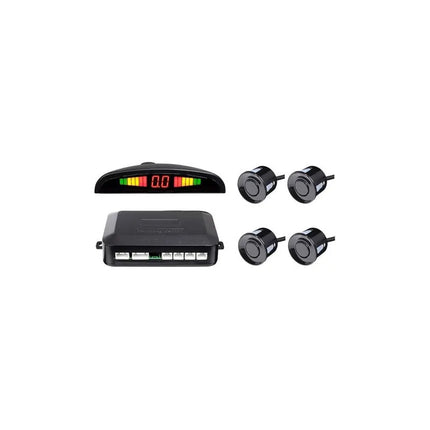 Kit Sensor Estacionamiento Display Alarma 4 Sensores Negro