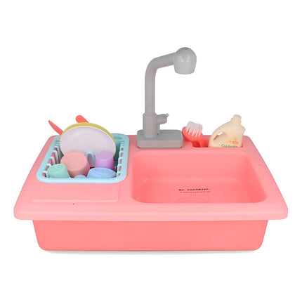 Lavaplatos Para Cocina Infantil Juguete Pileta Rosado
