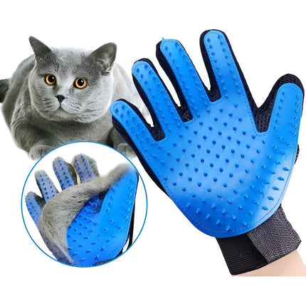 Guante Cepillo Saca Pelos Para Mascotas Perros Gatos Quita  Azul
