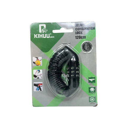 Candado Combinacion Helmet 120 Cm Negro