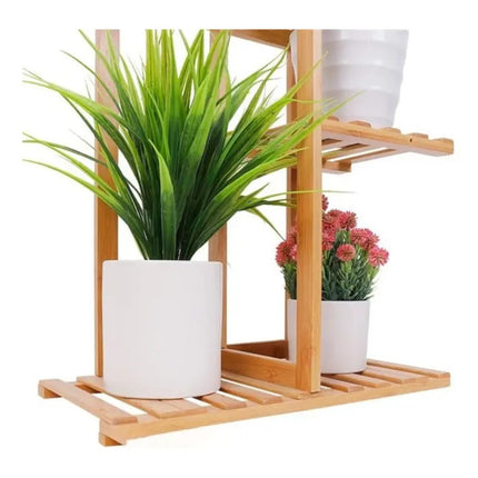 Porta Macetas De Madera Varios Niveles Rustico X
