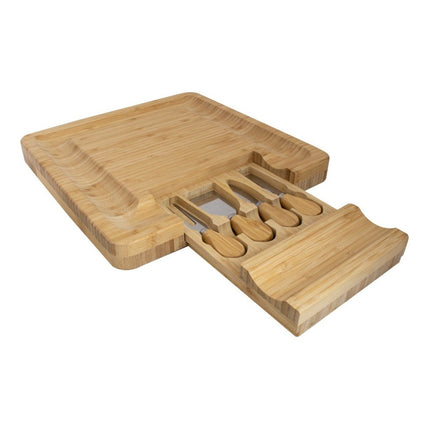 Tabla Para Picada De Madera Cuadrada + Acc  Cuadrado