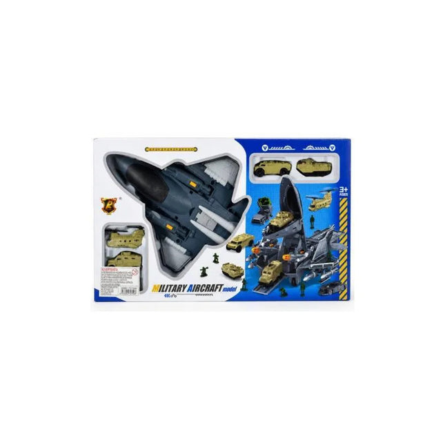 Set Militar Con Avión Porta Vehículos 30x23cm Ty372740b Avión