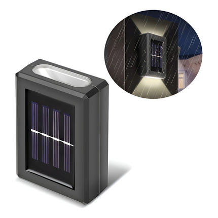 Foco Solar Led Aplique   Decoración Fotocélula Calida Negro