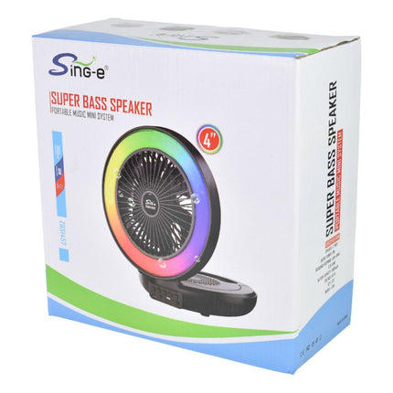 Parlante Bluetooth Con Ventilador Y Luces Rgb 3000mah V