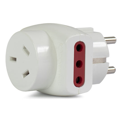 Adaptador Nema + 2 Tres En Linea A Schuko.