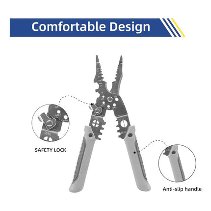Pinza Alicate Crimpadora De Cables Multifuncional Cortador