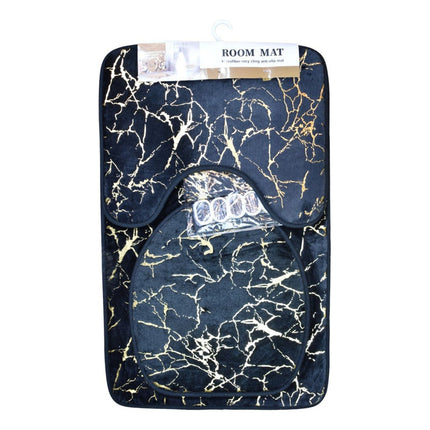 Set De Alfombras Y Cortina De Baño 4pcs