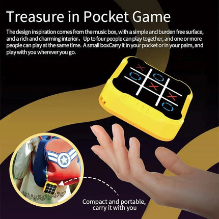 Juego De Tic Tac Toe, Máquina De Juego Educativo Amarillo Y Negro