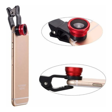 Lente Zoom 0.4 Ojo De Pez Universal  Con Clip