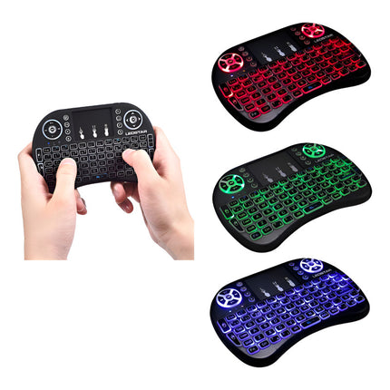 Teclado Wireless Ledstar Con Luz Led Rgb  Negro