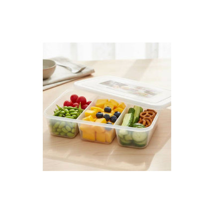 Recipiente Plastico Con Tapa Y Separaciones Chw03354 Transparente