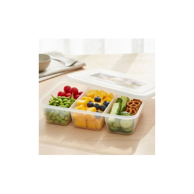 Recipiente Plastico Con Tapa Y Separaciones Chw03354 Transparente