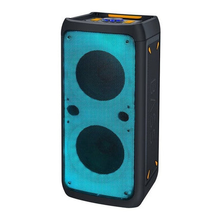 Parlante Caja Activa 2 X 8  Full Led Con Bluetooth Negro